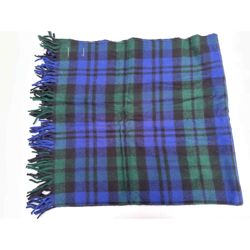 Troy Leisure Blanket Blue Green Plaid Zipper Bag Stadium Seat Cushion USA Made - Picture 16 of 16